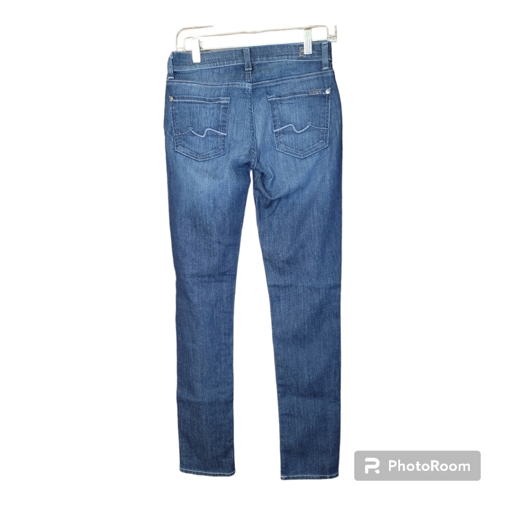 7 for all Mankind Roxanne medium wash skinny jeans 26 - Picture 5 of 9